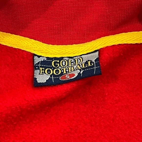 Espana Small Gold Football Spain National Futbol Soccer Team Full Zip Sweater - Picture 6 of 8